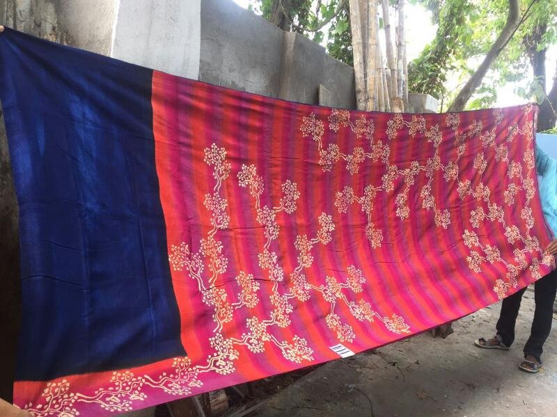Block Printed Silk Saree 06