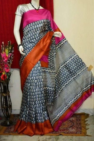 Block Printed Silk Saree 08