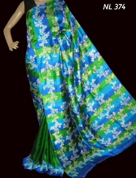 Block Printed Silk Saree 14