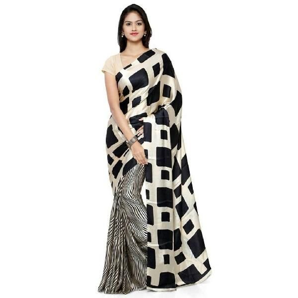Block Printed Silk Saree 15
