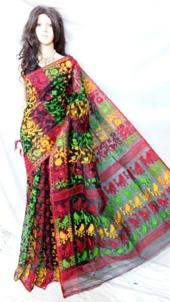 Dhakai Jamdani Saree Without Blouse 10