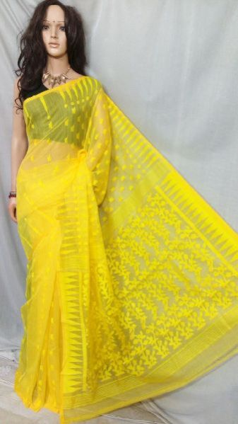 Dhakai Jamdani Saree Without Blouse 13