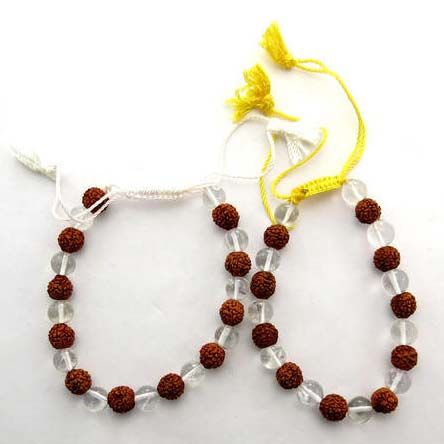 Crystal Rudraksha Gemstone Bracelet