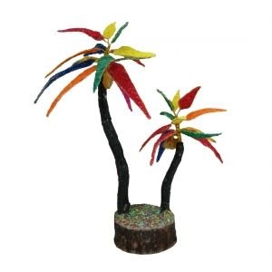 Feng Shui Multi Crystal Coconut Gemstone Tree