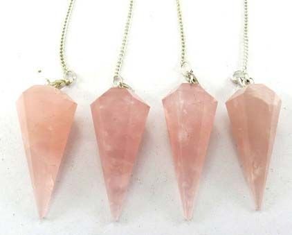 Rose Quartz Gemstone Pendulum