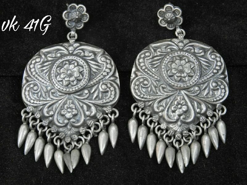 silver earing jewel
