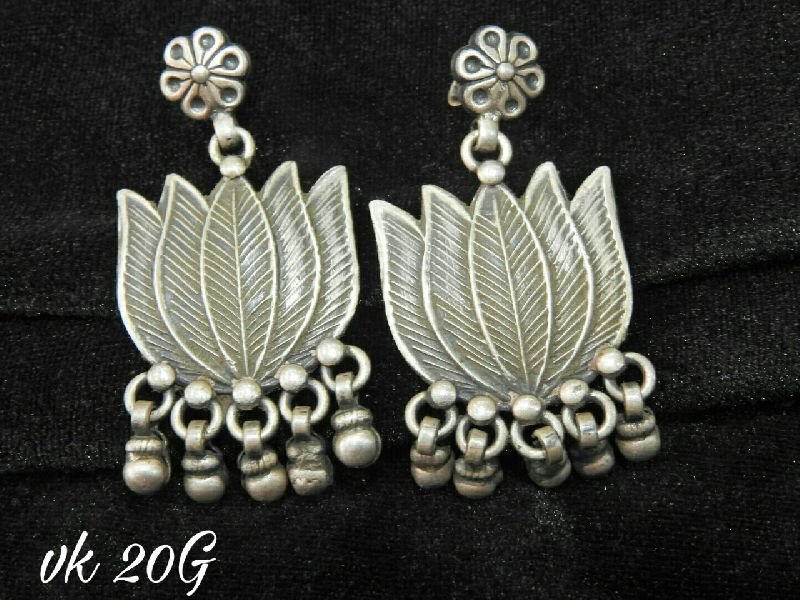 silver jewel jhumkas