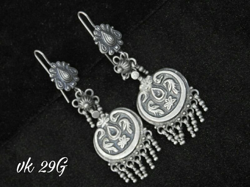 silver jewel jhumkas