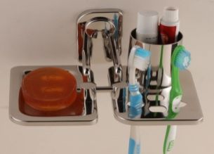 Soap Dish With Tooth Brush Holder