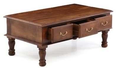 Solid Wood Sheesham Coffee Table with Drawer 01
