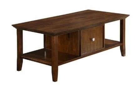 Solid Wood Sheesham Coffee Table with Drawer 03