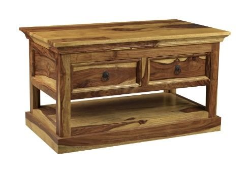 Solid Wood Sheesham Coffee Table with Drawer 05
