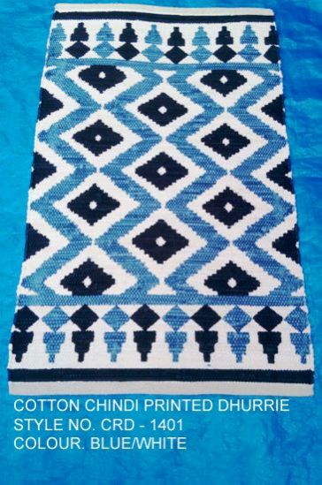 CRD - 1401 Cotton Chindi Printed  Dhurrie