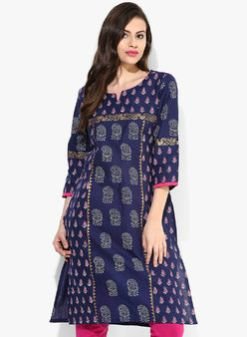 Riya Navy Blue Designer Kurti