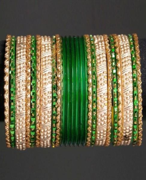 Glass Stone Bangles 03