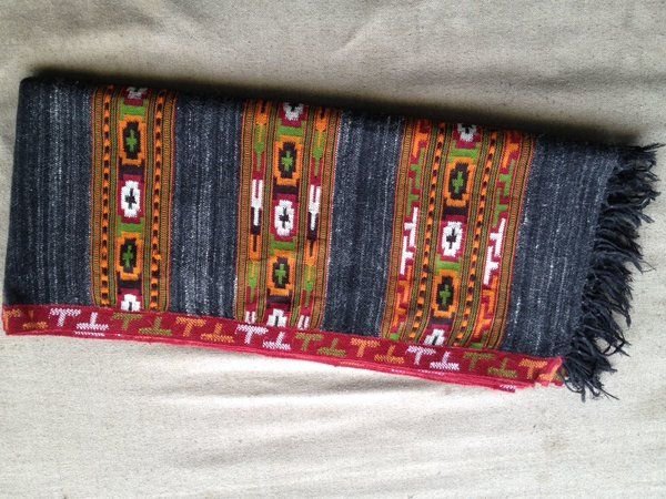 Grey Woolen Kullu Shawl