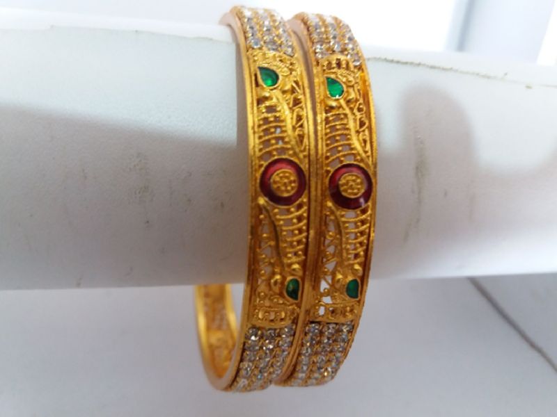 Rajasthani Diamond Meena Bangles 01