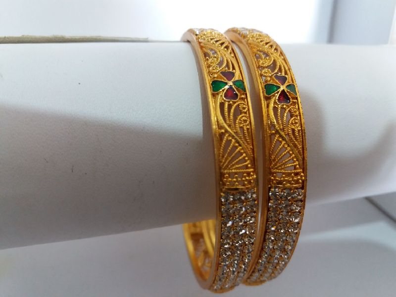 Rajasthani Diamond Meena Bangles 03