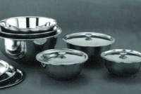 TF 3016 Footed Stainless Steel Serving Bowl With Cover
