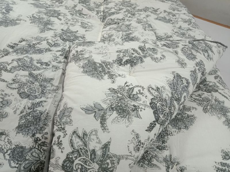 Dark Grey Printed Comforter