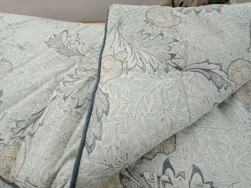 Grey Story in Blue Printed Comforter