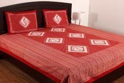 Jaipuri Cotton Double Bed Sheet With Pillow Cover 01