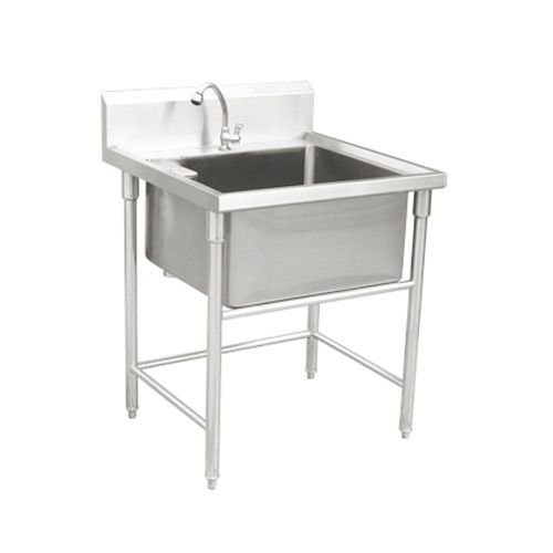 Stainless Steel Single Sink Kitchen Unit without Side Table 01
