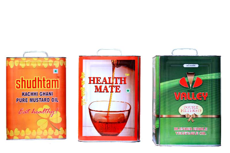 15 Ltr Square Tin with Full Offset Printing