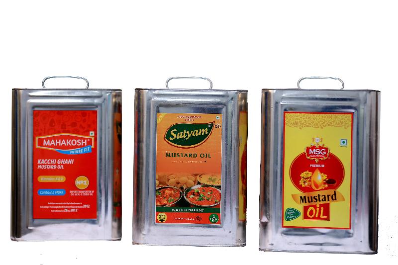 15 Ltr Square Tin with Panel Offset Printing