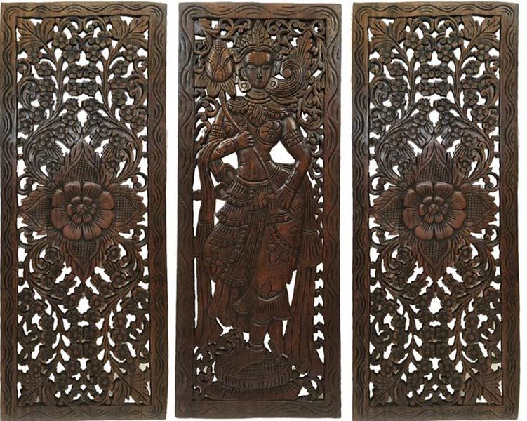 Carved Wooden Wall Decor 03
