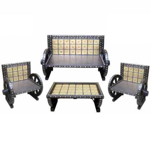 Metal Inlaid Sofa Set 01