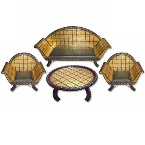 Metal Inlaid Sofa Set 02