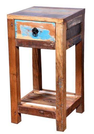 Reclaimed Wooden Bed Side 03