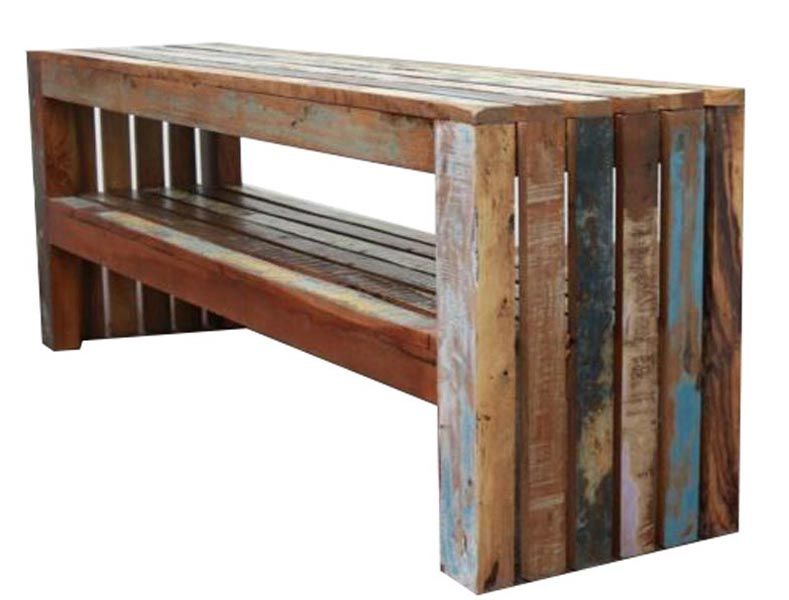 Reclaimed Wooden Shoe Rack 02