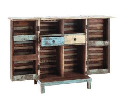 Reclaimed Wooden Wine Cabinet 01
