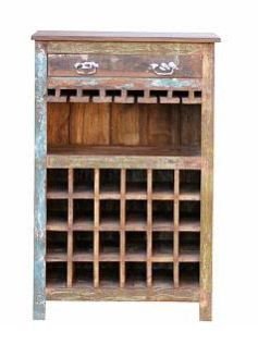 Reclaimed Wooden Wine Cabinet 10
