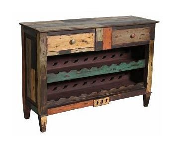 Reclaimed Wooden Wine Cabinet 11