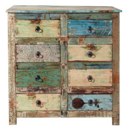 Recycled Wooden Drawer Chest 04
