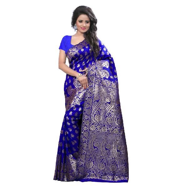Blue Banarsi Saree