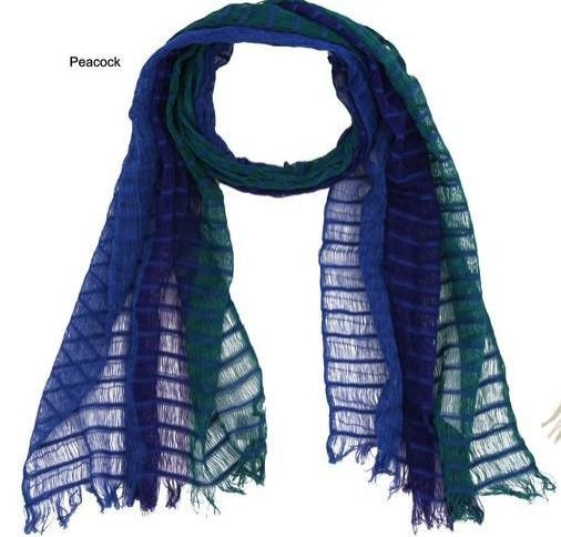 Peacock Cotton Scarf