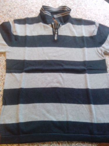 Mens Polo Neck Striped T-Shirt 02