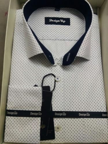 Mens Printed Cotton Formal Shirt 01