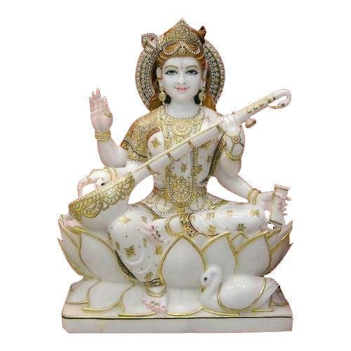 Marble Saraswati Statue 01