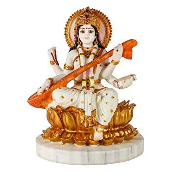 Marble Saraswati Statue 03