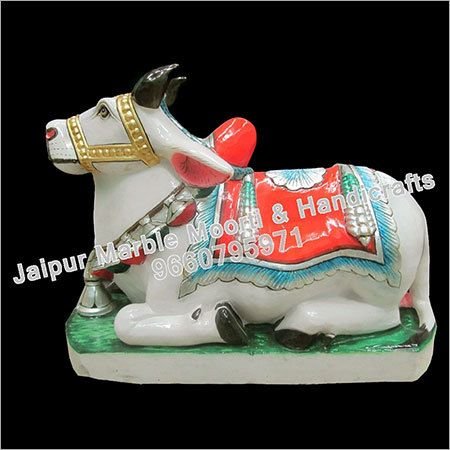 Marble Nandi Statue 01