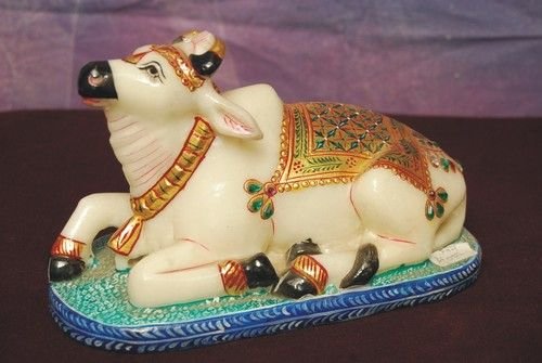Marble Nandi Statue 02