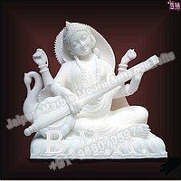Marble Saraswati Mata Statue 04