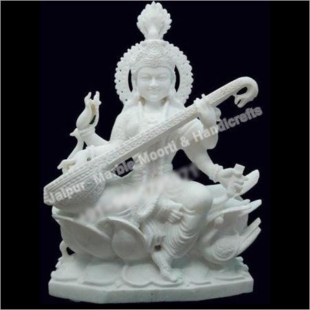 Marble Saraswati Mata Statue 06