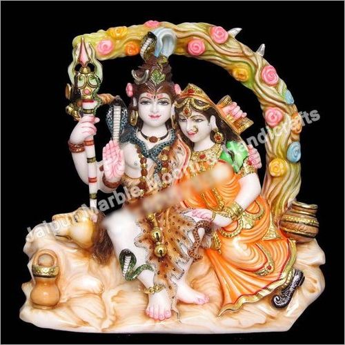 Marble Shiv Parvati Statue 05
