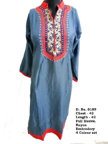 D. No. - 0189.- Ladies Rayon Kurti